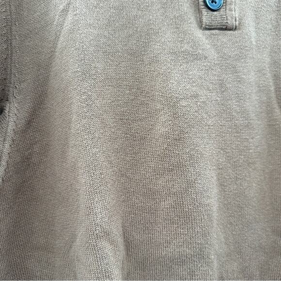 Duluth Trading Co Tan Knit Long Sleeve Button Pullover Sweater Size M - Picture 7 of 7